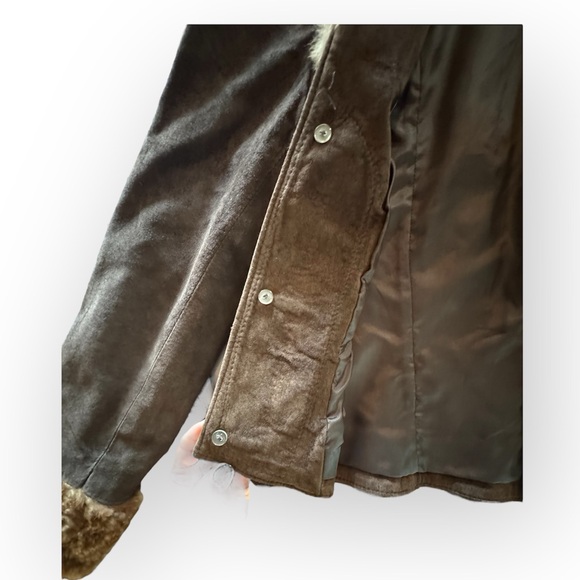 Double D Ranch Leather Suede Faux Fur Trim Jacket S Penny Lane Style - Picture 4 of 8